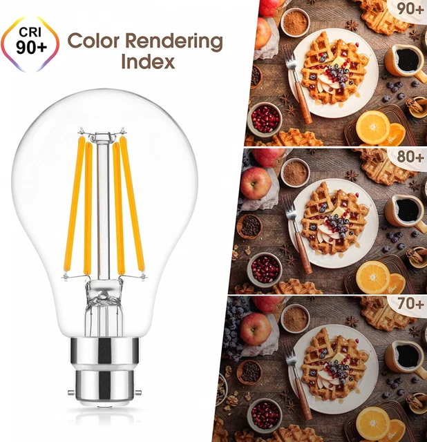 Doresshop 10W B22 LED Bajonett Lampe Glühbirne 100W 4 Stück (1er Pack), klar A60 4