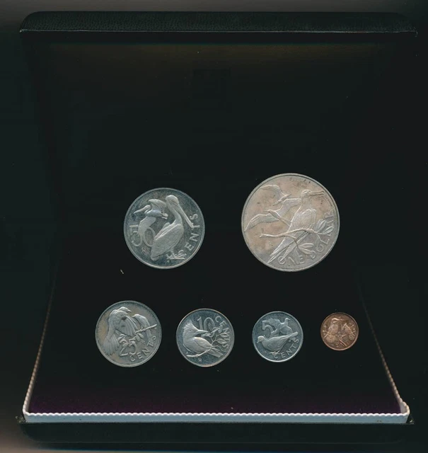 British Virgin Islands: 1974 6-Coin Proof set, with Large Silver $1