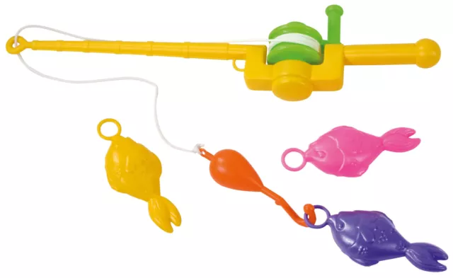 Angelspiel Wasserspielzeug Kinder Badespaß Spielzeug m. Angel und Fischen 4-tlg.