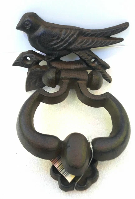 Heurtoir – Marteau De Porte- Oiseau  Ou Main En Fonte 2