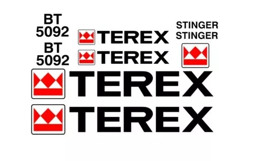 TEREX BT5092 Boom Truck Crane Vinyl Decals Sticker Graphics Kit BT 5092 Stinger