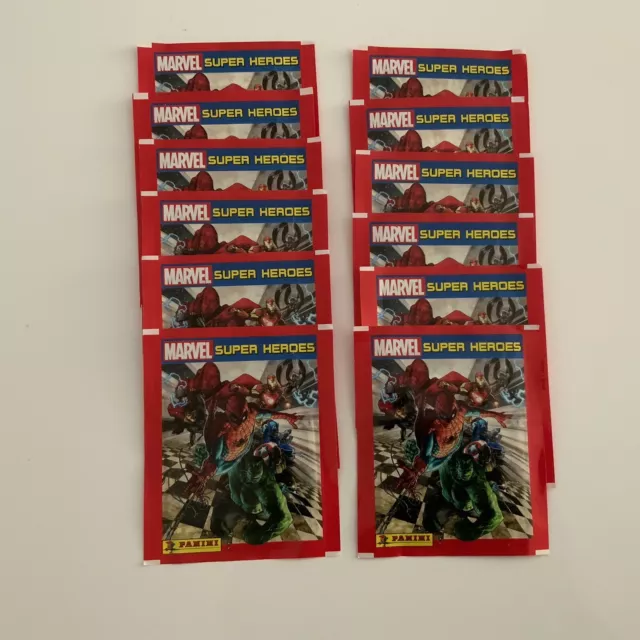 Lot De 12 Pochettes Panini MARVEL SUPER HEROES 2018