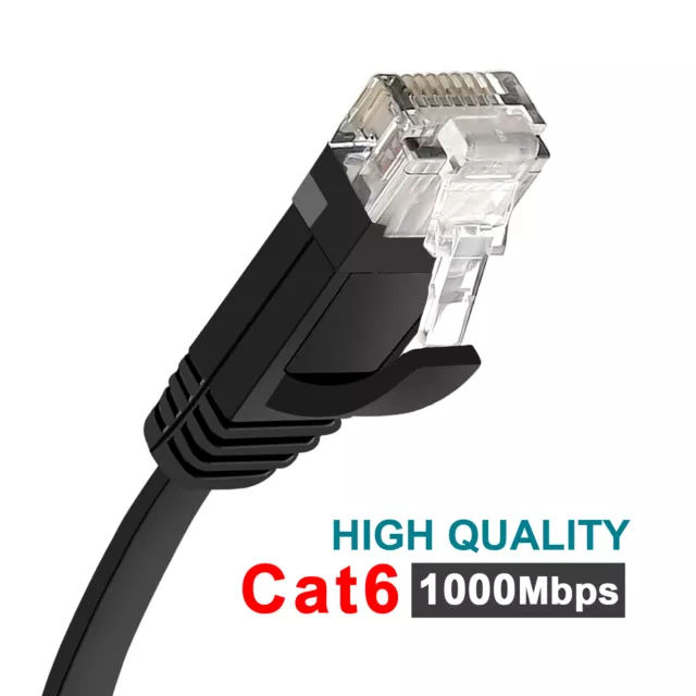 1m 2m 3m 5m 10m 15m 20m 25m 30m Ethernet Network Lan Cable CAT 6 1000Mbps RJ45 2