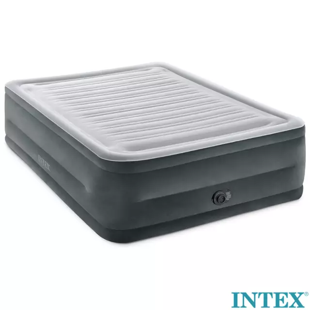 Intex MATERASSO MATRIMONIALE GONFIABILE con POMPA Dura-Beam cm 152x203x56 64418