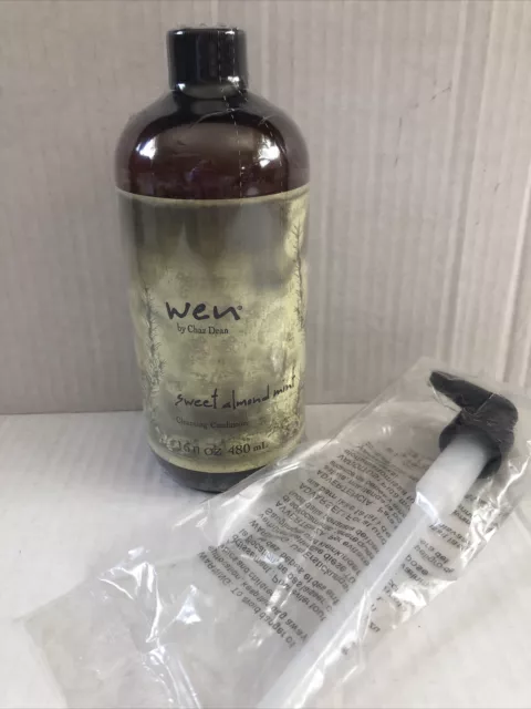 Wen Chaz Dean Sweet Almond Mint Cleansing Conditioner Shampoo 16oz W/Pump