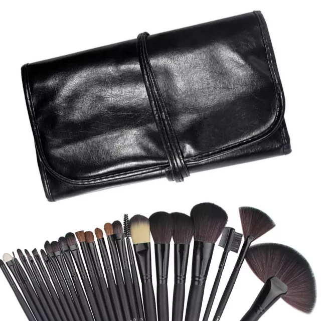 Kit astuccio + 24 pennelli professionali Make up pennello trucco ombretto brush
