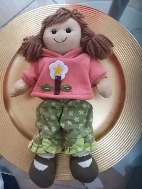 Rarissima Bambola My Doll di stoffa capelli castani Alta 27 Cm da collezione