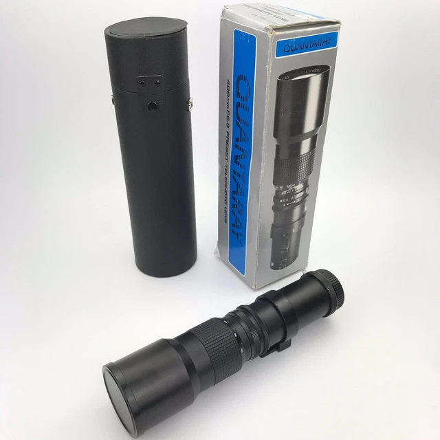 Quantaray f = 400 mm 1:6.3 No. Teleobjetivo 900539 con estuche hecho en Japón con estuche