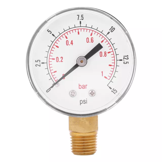 Mini Low Pressure Gauge For Fuel  Oil Or Water 0-15psi/0-1bar BSPT Manometer