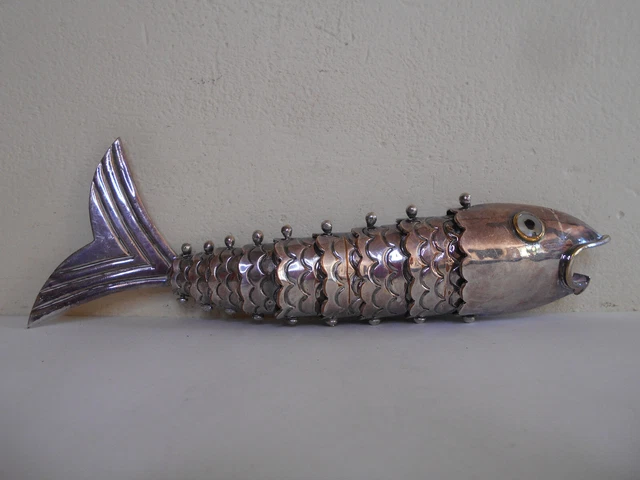POISSON (BOITE) ARTICULÉ argent ancien EUR 180,00 - PicClick FR