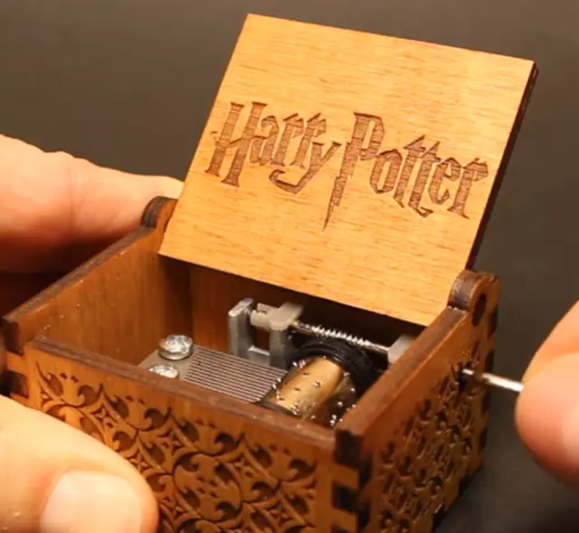 Harry Potter Music Box Engraved Wooden Music Box Interesting Toys Xmas Gifts UK1
