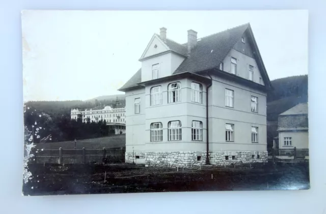 postcard photo villa Dr. H. Schroth FREIWALDAU b. sanatorium old father Jesenik