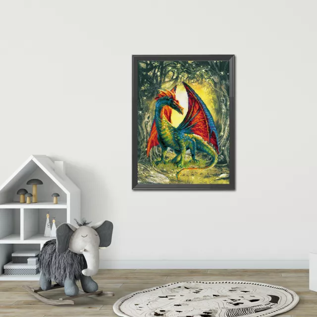 Full Cross Stitch Dragon Animal Embroidery Cotton Thread DIY 11CT Needlework Kit