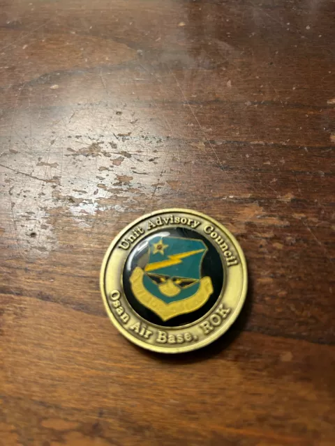 USAF  CHALLENGE COIN; OSAN Air Base;ROK;Unit Advisory Council 607 AIR OPERATIONS