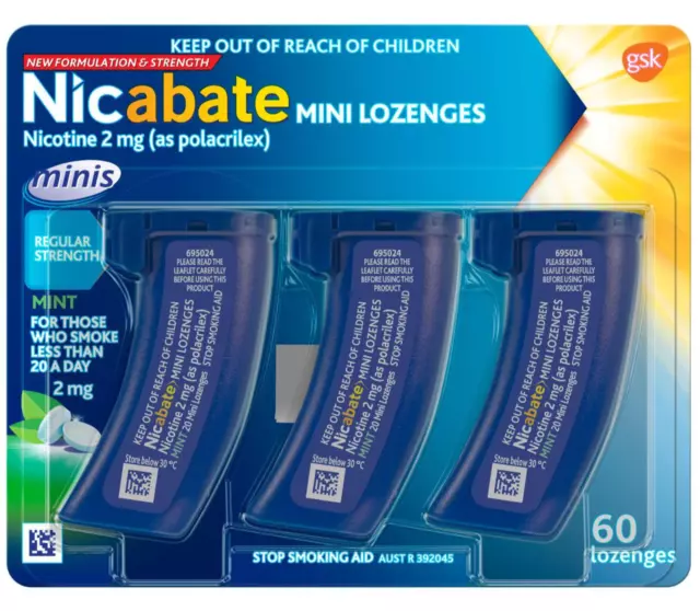 Nicabate Minis Lozenges - 2mg 60 Pack