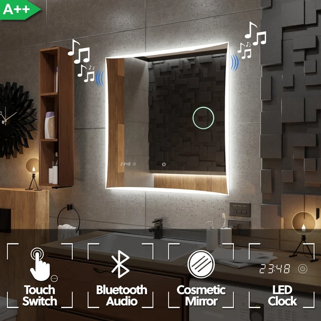 Miroir De Salle De Bain LED Sur Mesure Lisbonne – Éclairage Moderne Mural Personnalisable