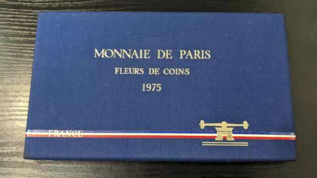 Monnaie de Paris Coffret FDC Fleur de Coins 1975 9 pièces avec rebord