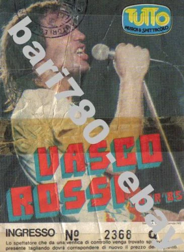 Solo Per Amatori Da Collezione Biglietto Vasco Rossi Tour 1985 Entra