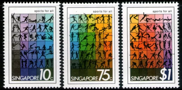 Singapore 1981 Sports for All set of 3 Mint Unhinged