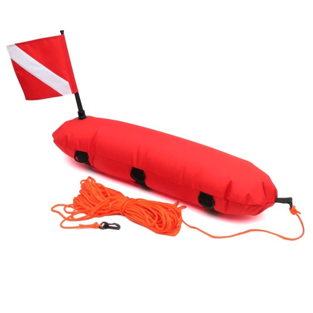 Bouée Flottante Cordage PATIKIL - Flottabilité 1900g, PVC - Pour Marqueur Pêche, Quai, Kayak - Rouge