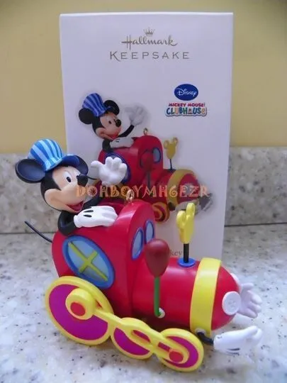 Hallmark 2010 Clickety Mickey Mouse Clubhouse Disney Train Christmas Ornament
