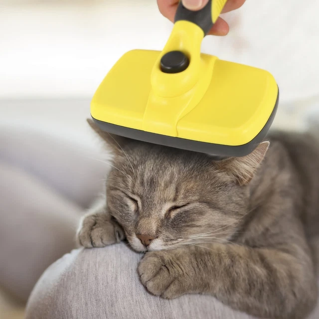 Self Cleaning Slicker Brush Dogs Cat Pets Hair Grooming Remover Shedding Tools 8