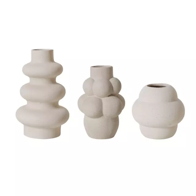 Gray Ceramic Bubble Vase, Elegant Minimalist Vase for Living Room