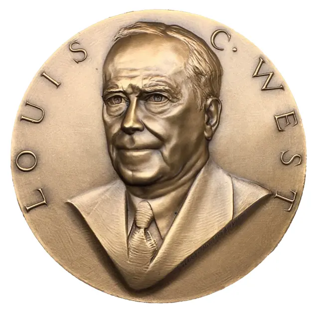 Louis C. West President of American Numismatic Society Commemorative Medal, 1960