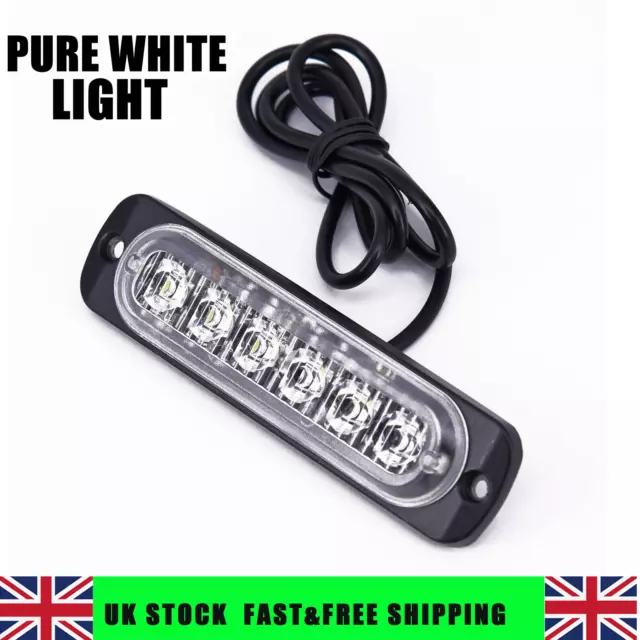 12V-24V 6 LED Daytime Running Light DRL Car Fog Day Driving Lamp Lights Kit  UK