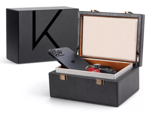KK6 Plus-BK Premium Faraday Box - Ultimate Signal Blocking and Key Fob Protec...