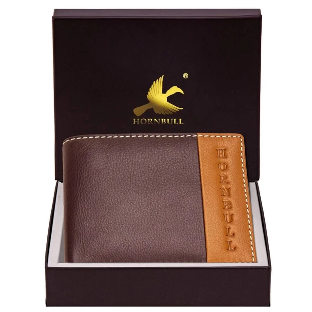 CLASSIC RFID Blocking Full OF Grain Leather MULTIPLE SLOT Bifold Wallet BROWN