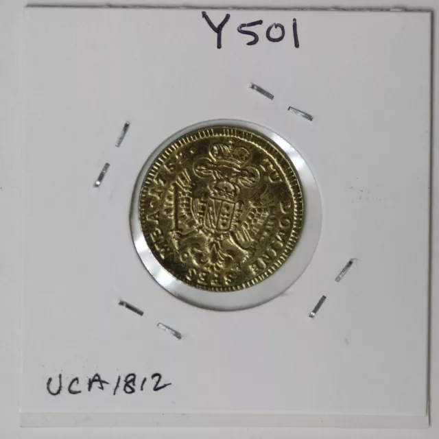 Austria 1 Ducat coin 1752 CA brass made TOKEN modern mint (UCA1802Y501)