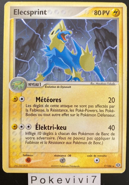 Carte Pokemon ELECSPRINT 7/106 Rare Bloc EX EMERAUDE FR OCCASION