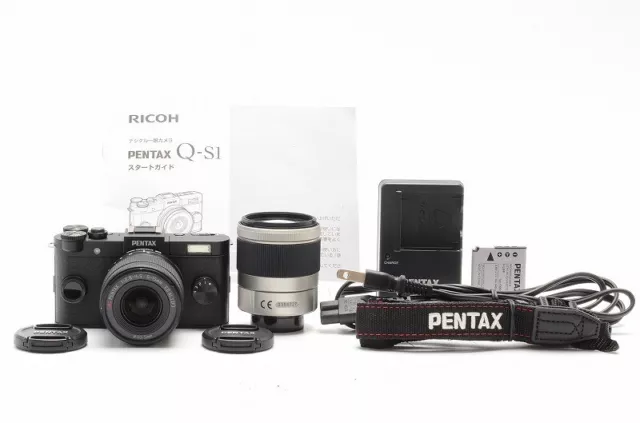 "Near Mint" PENTAX Q-S1 12.4 MP Digital SLR Camera Black 02 06 Zoom Lens  683B