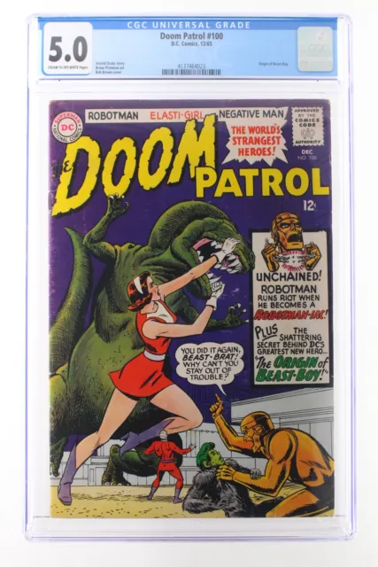 Doom Patrol #100 - DC 1965 CGC 5.0 Origin of Beast Boy.