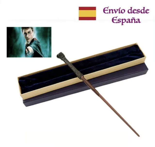 Varita magica con caja replica de Harry Potter Hogwarts Gryffindor mago bruja