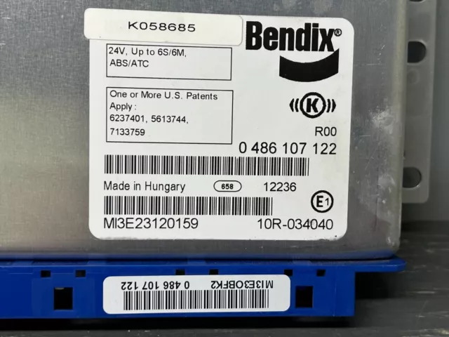 Bendix 24V 6S/6M ABS/ATC ECU Module 0486107122 #K058685