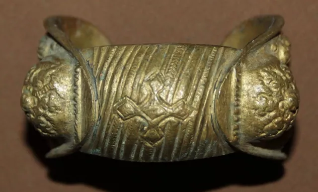 Antique Greek Orthodox brass crusader woman fertility bracelet
