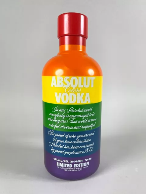 Absolut Vodka Skin Case Rainbow Colors First Limited Edition 700ml. Top !