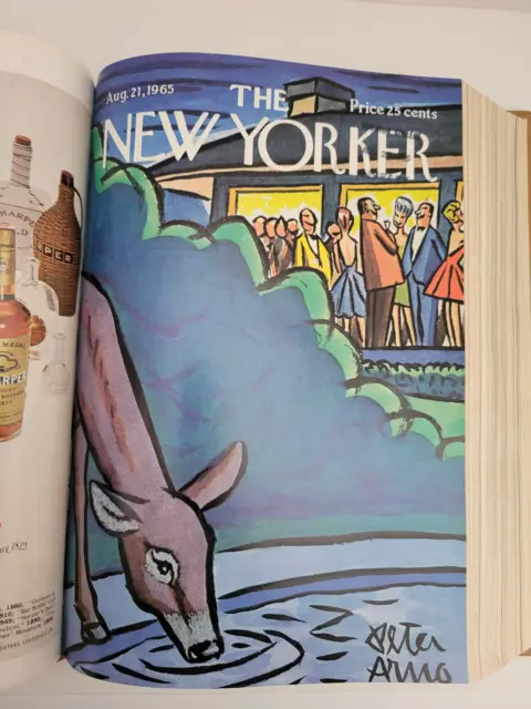New Yorker Aug-Sept 1965 Bound Volume #41 8 Issues Classic Ads Peter Arno Cover
