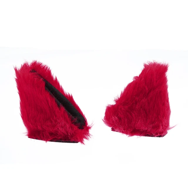 Lot De 2 Paires D'oreilles De Chat En Peluche Pour Casque Avec Base