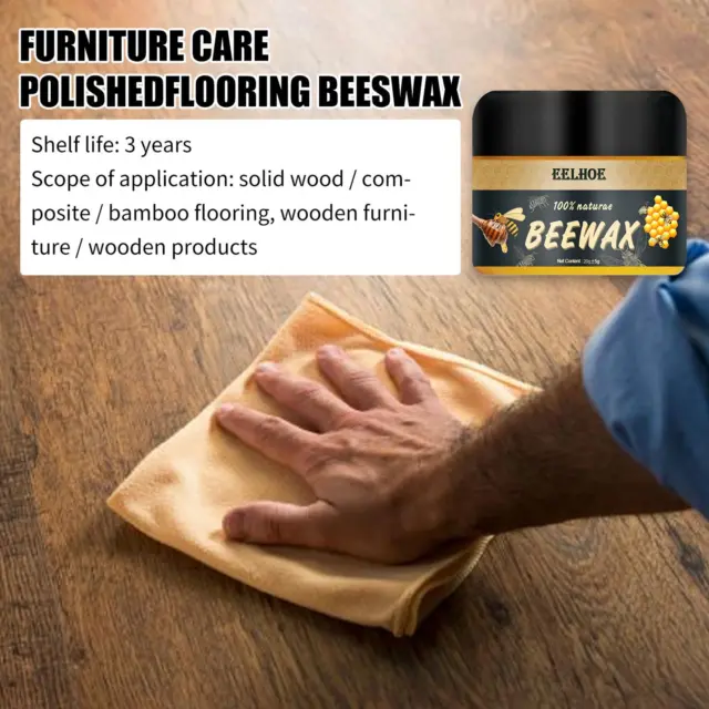 Esmalte de muebles de cera de abejas, condimento de madera cera de abejas - natural - cuidado de cera de madera Reino Unido G3X7