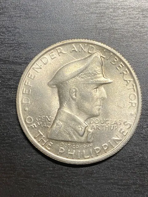 1947-S SILVER Philippine Peso - MacArthur - UNCIRCULATED