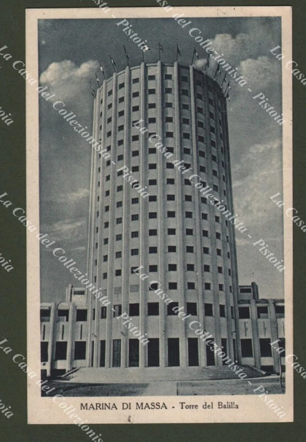 MARINA DI MASSA. Torre del Balilla. Cartolina d'epoca viaggiata