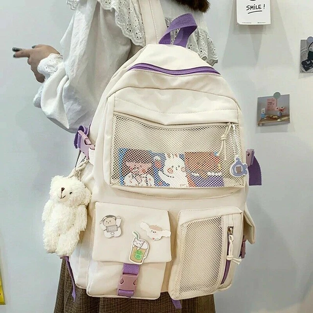 KAWAII HARAJUKU SCHOOL Japanese Cute Cartoon Bag Bear Badges