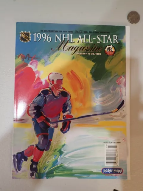 1996 NHL All Star Magazine Peter Max cover art FOLD OUT Beatles Warhol POP RARE
