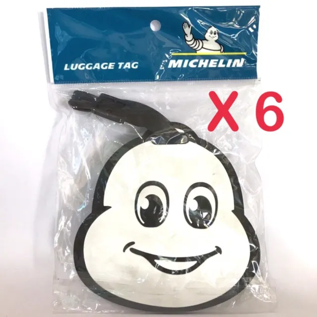 PACK6 Tag Name Michelin Man Suitcase Strap Luggage Bag Travel Flap ID Bibendum