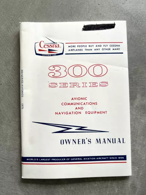 Vintage Cessna Avionics Navigation Model 300 Owners Manual Book Aircraft