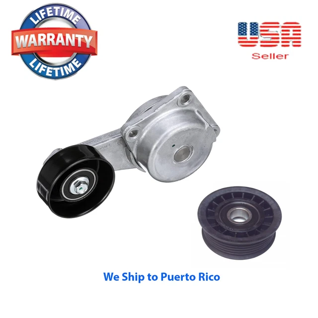 Belt Tensioner + EXTRA PULLEY for Ford Explorer Ranger Mercury Land Rover Mazda