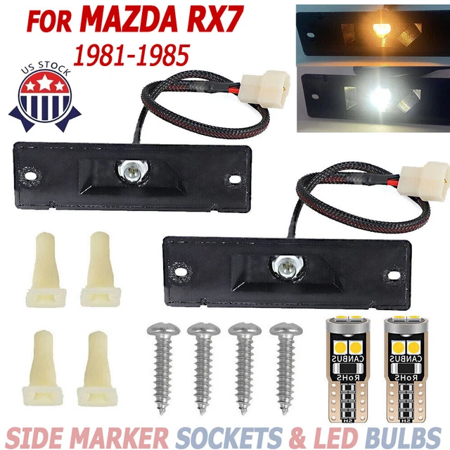 FRONT REAR SIDE Marker Sockets with 4 Bulbs For 1981-1985 Mazda